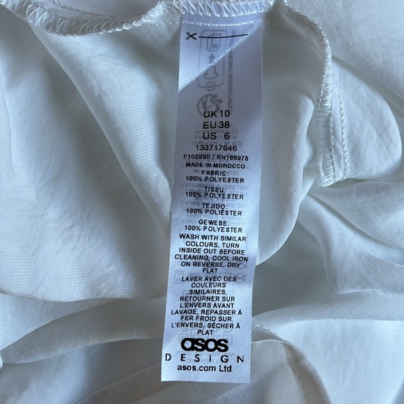 NWT ASOS DESIGN Bias Slip MIDI Dress Ivory US 6 - Picture 15 of 16